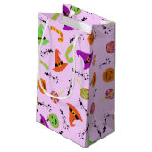 ハロウィーンウィッチハットキャンディ&カボチャ スモールペーパーバッグ (裏面アングル)