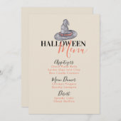 ハロウィーンウィッチハットバースデーパーティーメニュー シーズンカード (正面/裏面)