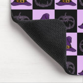 ハロウィーンウィッチハットパンプキン顔パタ不気味ーン マウスパッド (コーナー)