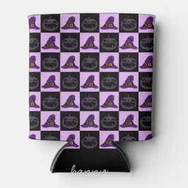 ハロウィーンウィッチハットパンプキン顔パタ不気味ーン 缶クーラー