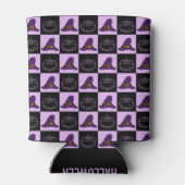 ハロウィーンウィッチハットパンプキン顔パタ不気味ーン 缶クーラー (裏面)