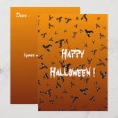 ハロウィーンウィッチハットフラットカード (正面/裏面)