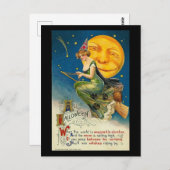 ハロウィーンウィッチバイライドヴィンテージ ポストカード (正面/裏面)