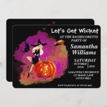 ハロウィーンウィッチバチェロレッテ招待状