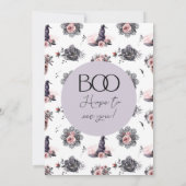 ハロウィーンウィッチバースデーパーティーの招待 招待状 (裏面)