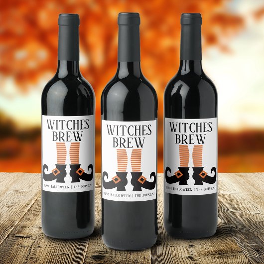 ハロウィーンウィッチパーソナライズされたズ ワインラベル