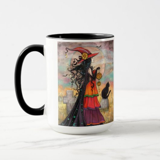 ハロウィーンウィッチファンタジーアートマグ マグカップ (左)