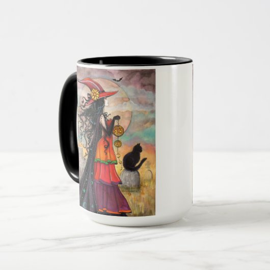 ハロウィーンウィッチファンタジーアートマグ マグカップ (正面左)