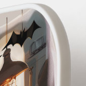 ハロウィーンウィッチブラックキャットパンプキント焼いたリート ピックルボールラケット (左詳細)