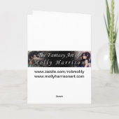 ハロウィーンウィッチブラックキャット墓地ファンタジーアート カード (裏面)