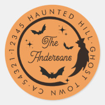 ハロウィーンウィッチブルームこうもり不気味差出人住所