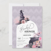 ハロウィーンウィッチベイビーシャワー招待状 招待状 (正面)