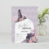 ハロウィーンウィッチベイビーシャワー招待状 招待状 (スタンド正面)