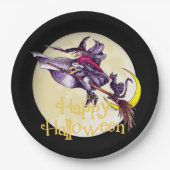 ハロウィーンウィッチホリデー紙プレート ペーパープレート (正面)