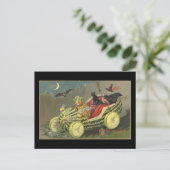 ハロウィーンウィッチメロンレースカーヴィンテージ ポストカード (スタンド正面)