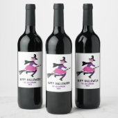 ハロウィーンウィッチワインパーティー ワインラベル (ボトル)