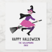 ハロウィーンウィッチワインパーティー ワインラベル (シングルラベル)