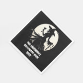 ハロウィーンウィッチワインファミリー名カスタム スタンダードランチョンナプキン (角)