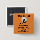 ハロウィーンウィッチワンタイムブルームパーキング 缶バッジ (正面&裏面)