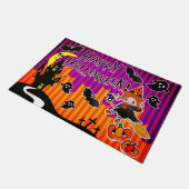 ハロウィーンウィッチ幽霊とこうもり ドアマット (アングル)