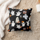 ハロウィーンウィッチ幽霊パターン装飾用クッション クッション (ブランケット)