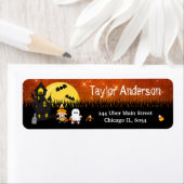 ハロウィーンウィッチ幽霊幽霊のよく出るハウスオレンジ ラベル (インサイチュ)