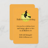 ハロウィーンウィッチ招待状 招待状 (正面/裏面)