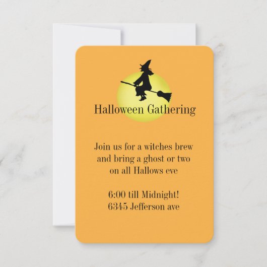 ハロウィーンウィッチ招待状 招待状 (正面)