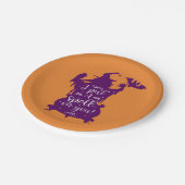 ハロウィーンウィッチ私はあなたに魔法をかけたおもしろいフェスティバル ペーパープレート (アングル)