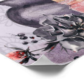 ハロウィーンウィッチ誕生日またはベビーシャワーへようこそ ポスター (角)