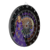 ハロウィーンウィッチ誕生日パープル ダーツボード (正面左)