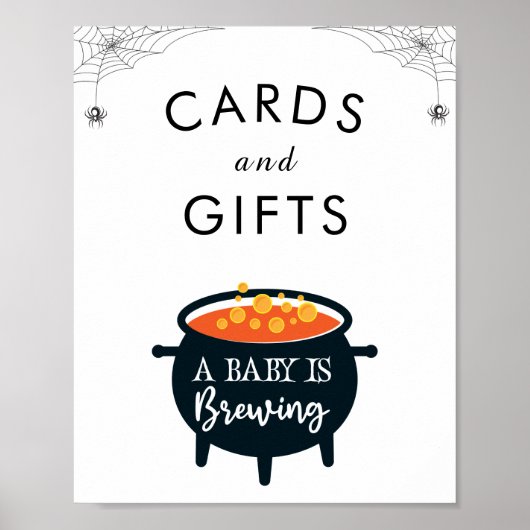 ハロウィーンウィッチ赤ちゃんシャワーカード&ギフトポスター ポスター (正面)