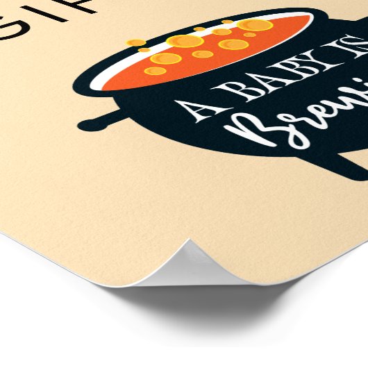 ハロウィーンウィッチ赤ちゃんシャワーカード&ギフトポスター ポスター (角)