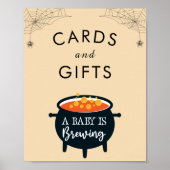 ハロウィーンウィッチ赤ちゃんシャワーカード&ギフトポスター ポスター (正面)