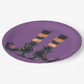 ハロウィーンウィッチ足 ペーパープレート (アングル)