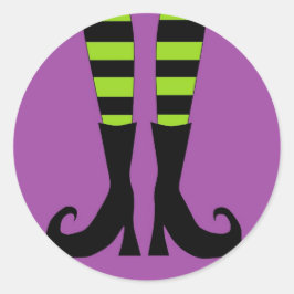 ハロウィーンウィッチ足 ラウンドシール