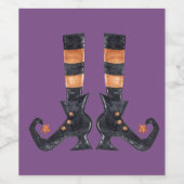 ハロウィーンウィッチ足 ワインラベル (シングルラベル)