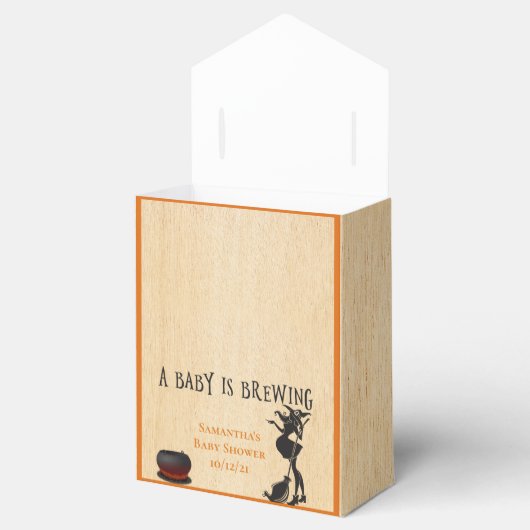 ハロウィーンウィッチ10月ベビーシャワーありがとう フェイバーボックス (オープン)