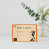 ハロウィーンウィッチ10月ベビーシャワー エンクロージャーカード (スタンド正面)