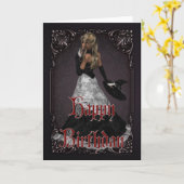 ハロウィーンウィッチ4オテンバーハッピーバースデーカード カード (黄色い花)