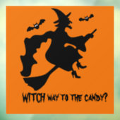 ハロウィーンウィッチ&こうもりウィンドウデコール ウィンドウサイン (シート3)