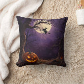 ハロウィーンウィッチ&カボンプキンスクエアピロー クッション (ブランケット)