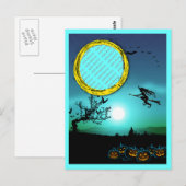 ハロウィーンウィッチ、ジャック・オランタン、フォトフレーム ポストカード (正面/裏面)