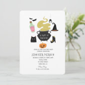 ハロウィーンウィッチAベビーが赤ちゃんシャワーを醸造している 招待状 (スタンド正面)