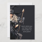 ハロウィーンウィッチinブラック 招待状 (裏面)