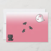 ハロウィーンウィーズリトルブー幽霊ガール2nd誕生日 招待状 (裏面)