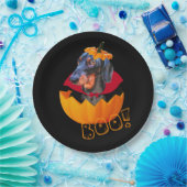 ハロウィーンウィーナーソーセージドッグ ペーパープレート (パーティー)