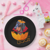 ハロウィーンウィーナーソーセージドッグ ペーパープレート (パーティー)