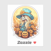 ハロウィーンウェスタン女性のカーボーイスケルトンフローラパンプキン シール (シート)