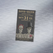 ハロウィーンウェディング日付磁気カードを保存 マグネット名刺 (インサイチュ)